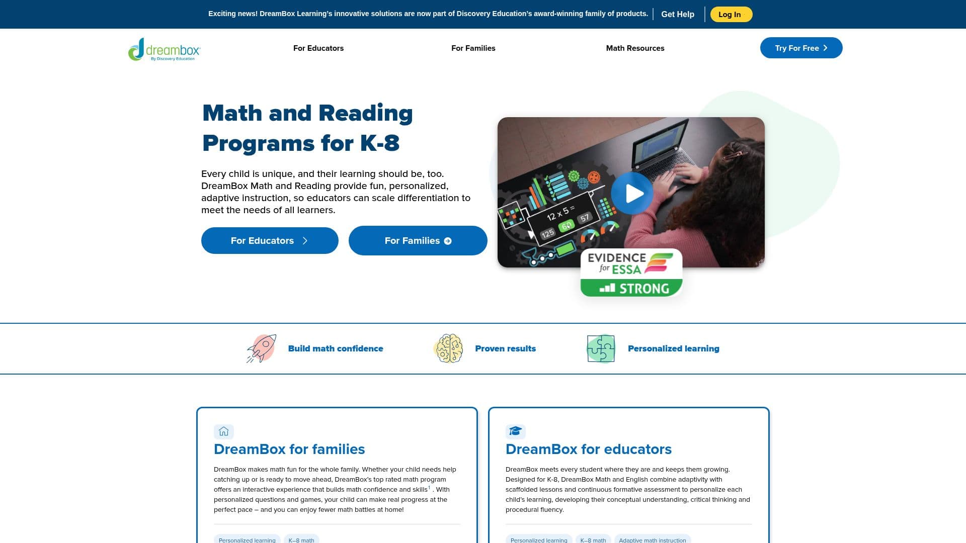 DreamBox Learning Programs screenshot