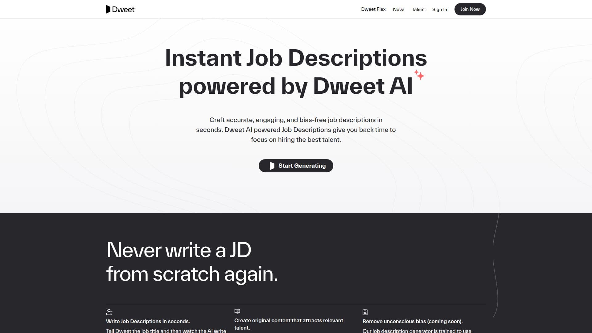 Dweet AI Descrições de Trabalho screenshot