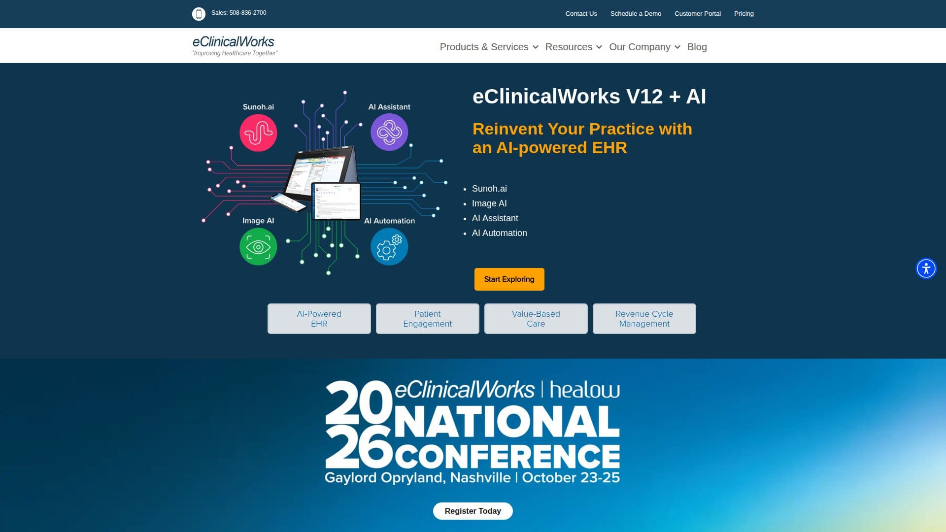 eClinicalWorks 클라우드 EHR screenshot