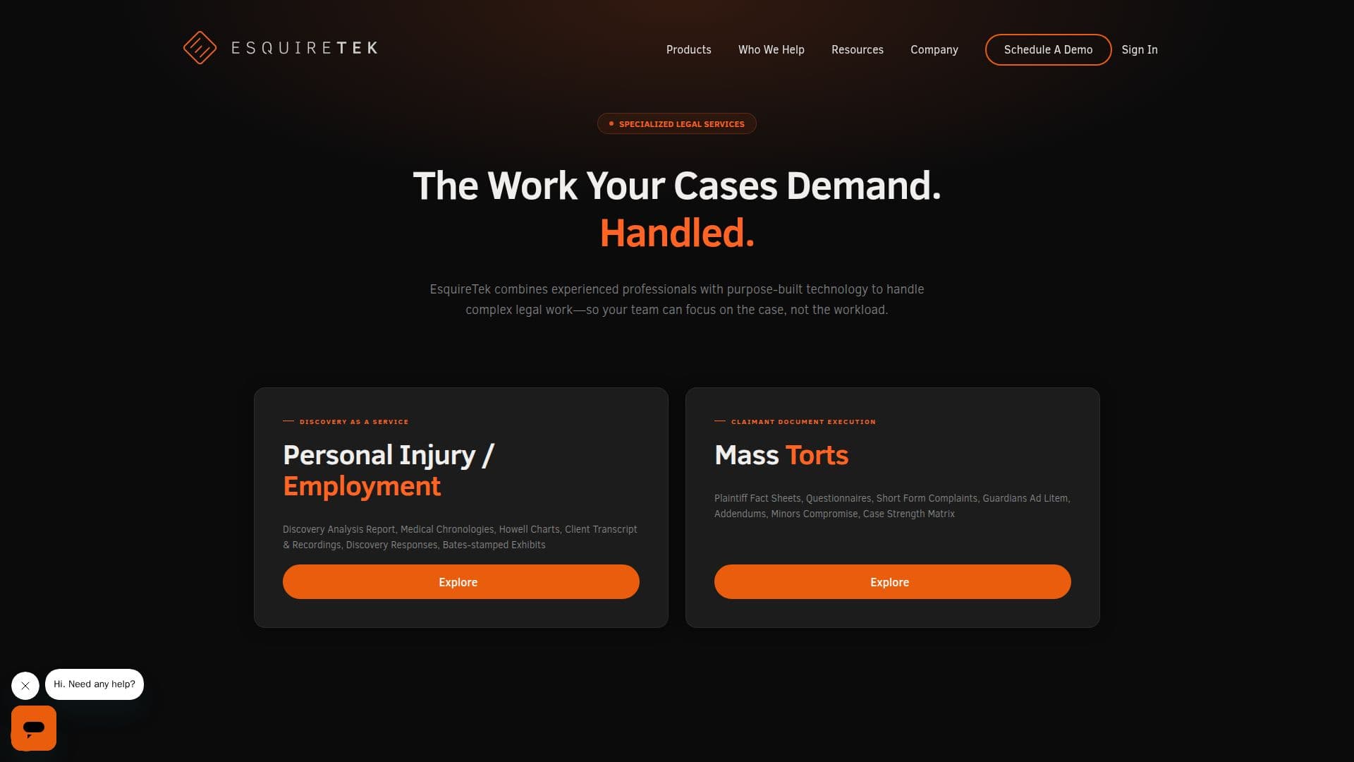 EsquireTek AI Discovery Tool screenshot