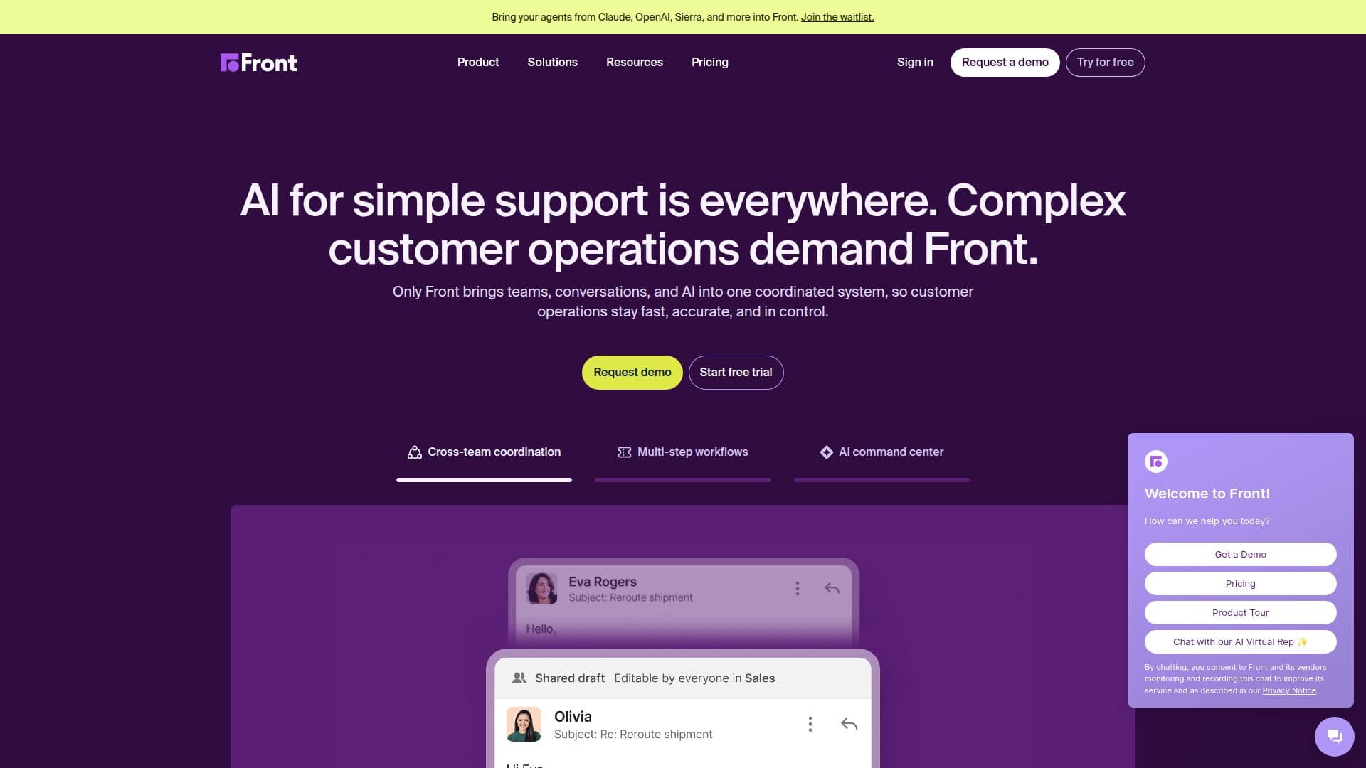 Plataforma de Atendimento ao Cliente Front screenshot