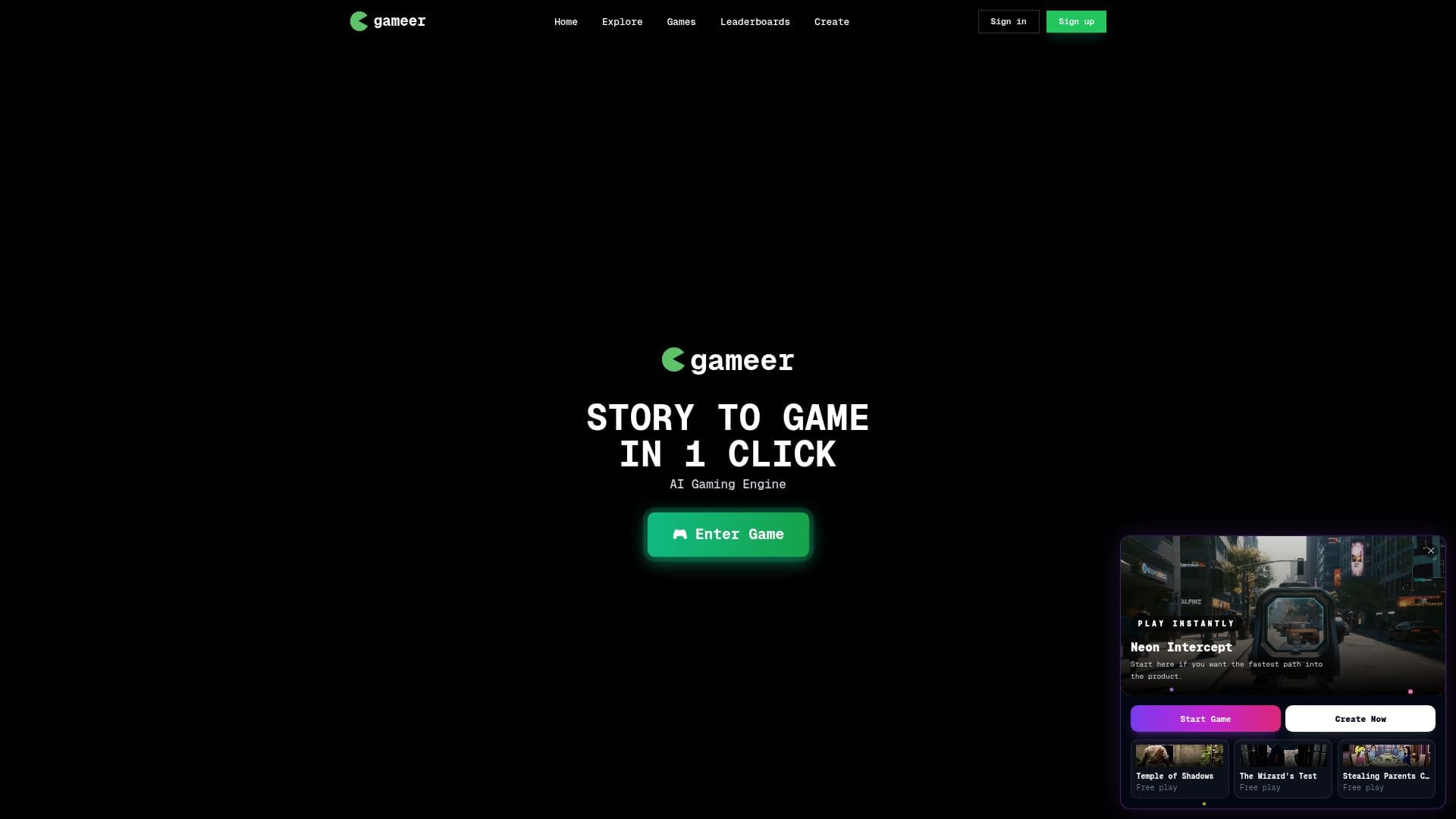 Gameer — Plataforma de Jogos com IA screenshot