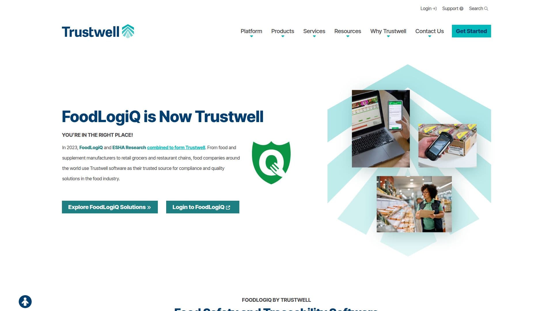 FoodLogiQ | Trustwell screenshot